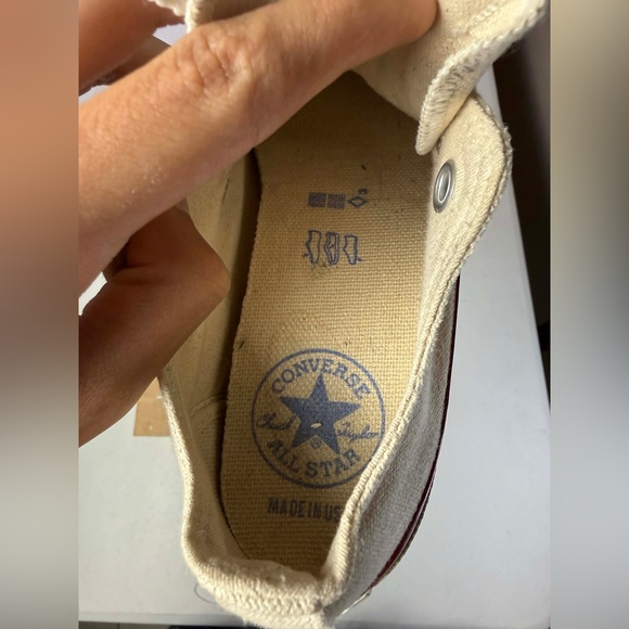 Vintage Converse Made in USA Shoes M 3 W 5 low white Chuck Taylor - Picture 6 of 13